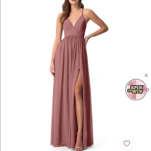 Azazie Aaida Desert Rose Bridesmaid Dress